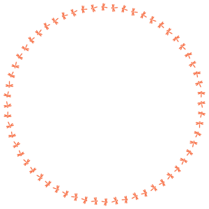 赤とんぼの丸フレーム素材のフリーイラスト Clip art of aka-tombo circle frame