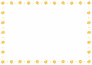 コスモスのフレーム素材のフリーイラスト Clip art of cosmos paper frame