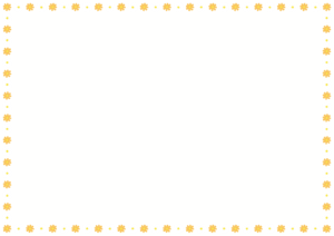 コスモスのフレーム素材のフリーイラスト Clip art of cosmos paper frame