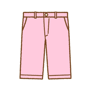 ハーフパンツのフリーイラスト Clip art of half-pants