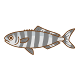 ブリモドキのフリーイラスト Clip art of pilot-fish