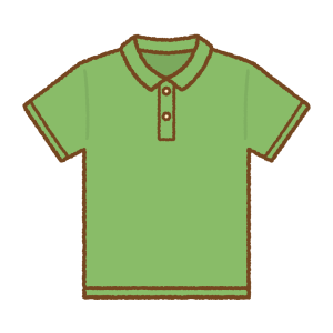 ポロシャツのフリーイラスト Clip art of polo-shirt