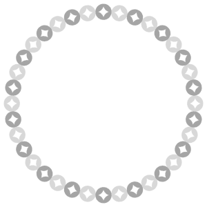 七宝文様の丸フレーム素材のフリーイラスト Clip art of shippou circle frame