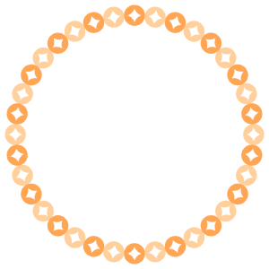 七宝文様の丸フレーム素材のフリーイラスト Clip art of shippou circle frame