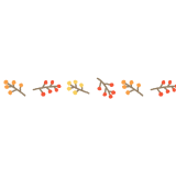 枝と実のライン素材のフリーイラスト Clip art of branch with berries
