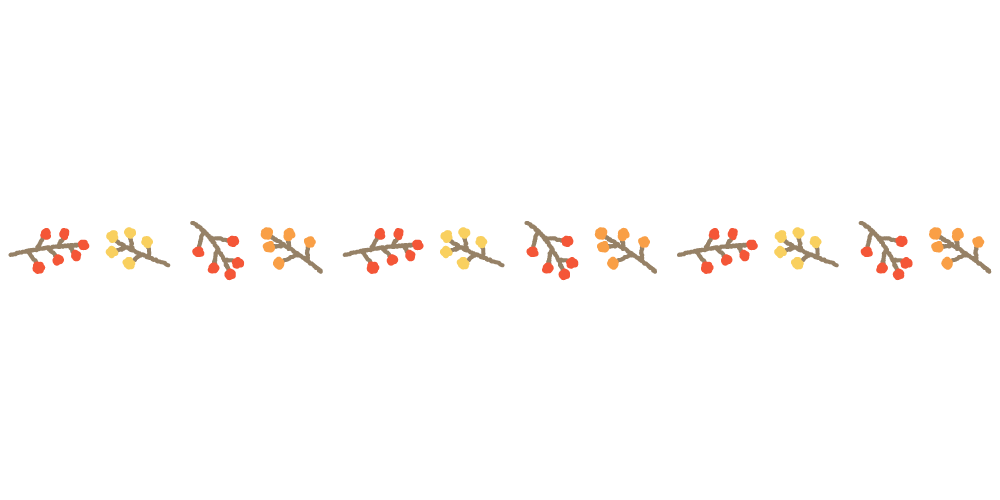 枝と実のライン素材のフリーイラスト Clip art of branch with berries