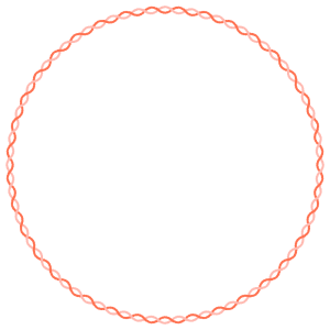 螺旋の丸フレーム素材のフリーイラスト Clip art of helix circle frame