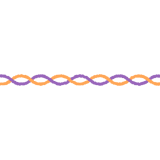 ハロウィンカラーの螺旋のライン素材のフリーイラスト Clip art of halloween helix line