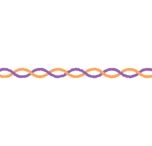 ハロウィンカラーの螺旋のライン素材のイラスト