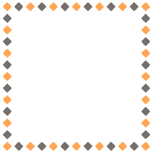 ハロウィンカラーの四角形の正方形フレーム素材のフリーイラスト Clip art of halloween quadrilateral square frame
