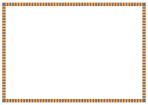 ハロウィンカラーのストライプ柄のフレーム素材のフリーイラスト Clip art of halloween stripes paper frame