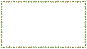 クリスマスホーリーの映像フレーム素材のフリーイラスト Clip art of christmas-holly video frame