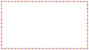 ハロウィンカラーの花の映像フレーム素材のフリーイラスト Clip art of halloween flower video frame