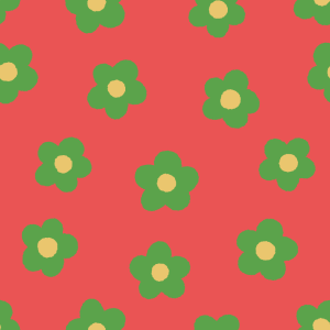 クリスマスカラーの花柄のパターン素材のフリーイラスト Clip art of xmas flower pattern