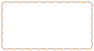 ハロウィンカラーのガラーンドの映像フレーム素材のフリーイラスト Clip art of halloween garland video frame