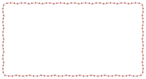 バレンタインカラーのガーランドの映像フレーム素材のフリーイラスト Clip art of valentine's-day garland video frame