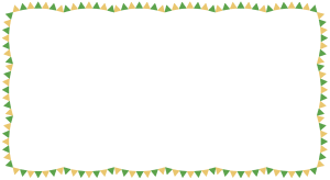 クリスマスカラーのガーランドの映像フレーム素材のフリーイラスト Clip art of christmas garland video frame