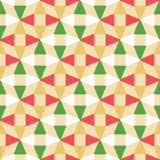 クリスマスカラーの幾何学模様のパターン素材