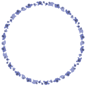 ハロウィンおばけの丸フレーム素材のフリーイラスト Clip art of halloween-ghost circle frame