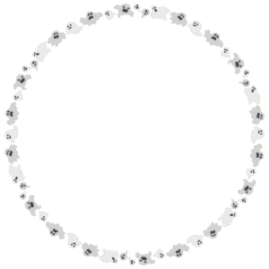 ハロウィンおばけの丸フレーム素材のフリーイラスト Clip art of halloween-ghost circle frame