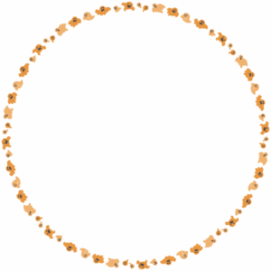 ハロウィンおばけの丸フレーム素材のフリーイラスト Clip art of halloween-ghost circle frame