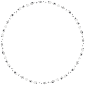 ハロウィンおばけの丸フレーム素材のフリーイラスト Clip art of halloween-ghost circle frame