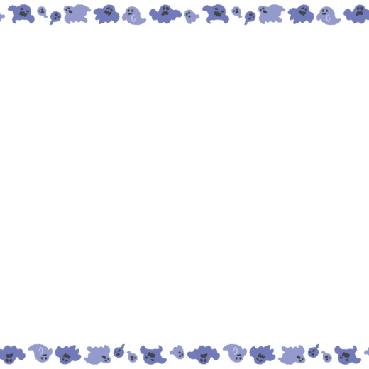 ハロウィンおばけのフレーム素材