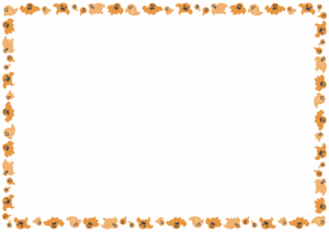 ハロウィンおばけのフレーム素材のフリーイラスト Clip art of halloween-ghost paper frame