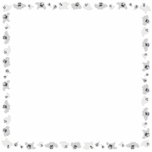 ハロウィンおばけの正方形フレーム素材のフリーイラスト Clip art of halloween-ghost square frame