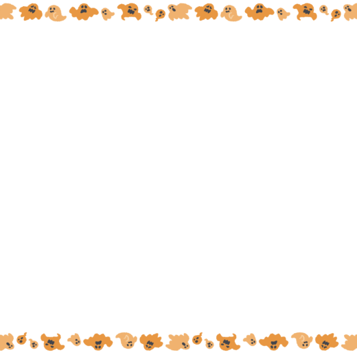 ハロウィンおばけの映像フレーム素材