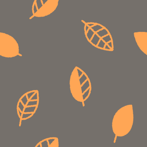 ハロウィンカラーの葉っぱ柄のパターン素材のフリーイラスト Clip art of halloween leaves pattern