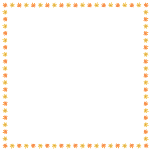 紅葉の正方形フレーム素材のフリーイラスト Clip art of momiji square frame
