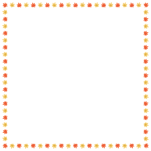 紅葉の正方形フレーム素材のフリーイラスト Clip art of momiji square frame