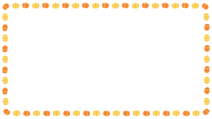 カボチャの映像フレーム素材のフリーイラスト Clip art of pumpkin video frame