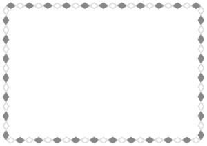 ひし形のフレーム素材のフリーイラスト Clip art of rhombus paper frame