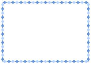 ひし形のフレーム素材のフリーイラスト Clip art of rhombus paper frame