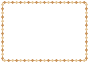 ひし形のフレーム素材のフリーイラスト Clip art of rhombus paper frame