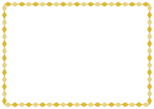 ひし形のフレーム素材のフリーイラスト Clip art of rhombus paper frame