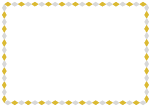 ひし形のフレーム素材のフリーイラスト Clip art of rhombus paper frame