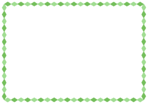 ひし形のフレーム素材のフリーイラスト Clip art of rhombus paper frame