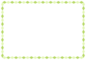 ひし形のフレーム素材のフリーイラスト Clip art of rhombus paper frame