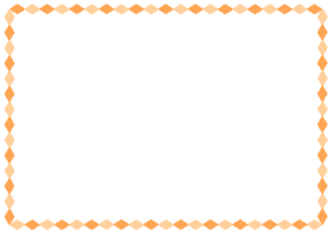 ひし形のフレーム素材のフリーイラスト Clip art of rhombus paper frame