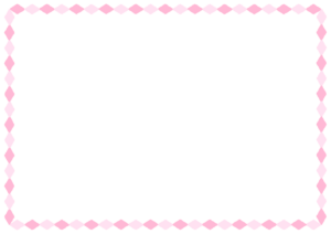 ひし形のフレーム素材のフリーイラスト Clip art of rhombus paper frame