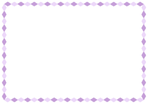 ひし形のフレーム素材のフリーイラスト Clip art of rhombus paper frame