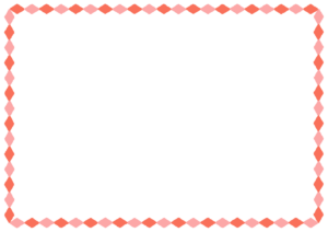 ひし形のフレーム素材のフリーイラスト Clip art of rhombus paper frame