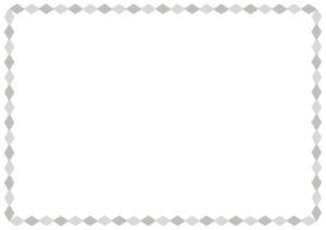 ひし形のフレーム素材のフリーイラスト Clip art of rhombus paper frame