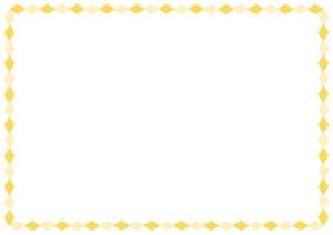 ひし形のフレーム素材のフリーイラスト Clip art of rhombus paper frame