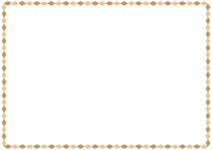 ひし形のフレーム素材のフリーイラスト Clip art of rhombus paper frame