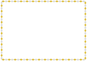 ひし形のフレーム素材のフリーイラスト Clip art of rhombus paper frame