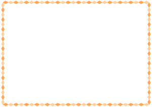 ひし形のフレーム素材のフリーイラスト Clip art of rhombus paper frame